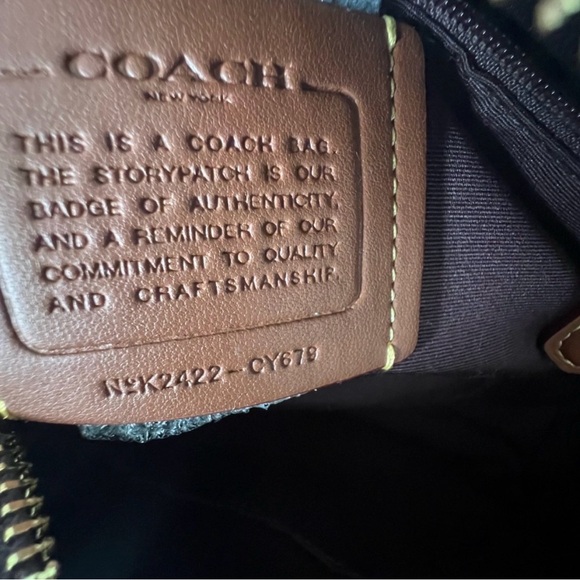 Coach Rowan Satchel Bag In Blocked Signature Canvas And Wallet - Picture 7 of 10